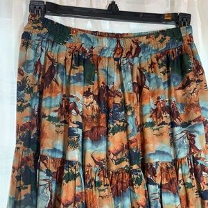 Vintage Sharon Young Cowboy Wild West Skirt